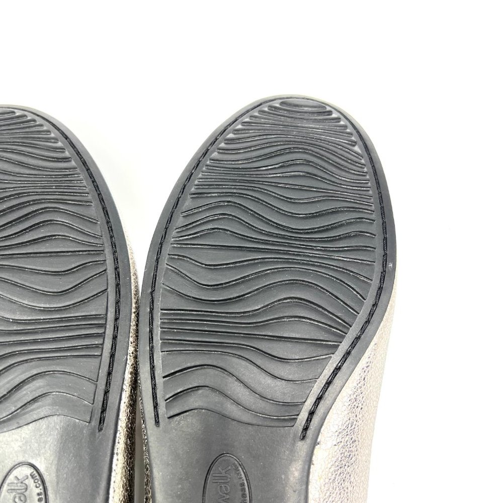 Softwalk Size 9 Sonoma Platinum Silver Leather Comfort Ballet Flats Shoes 9M New - Picture 11 of 14